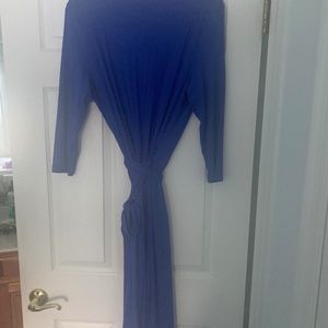 Blue wrap dress